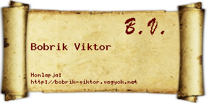 Bobrik Viktor névjegykártya